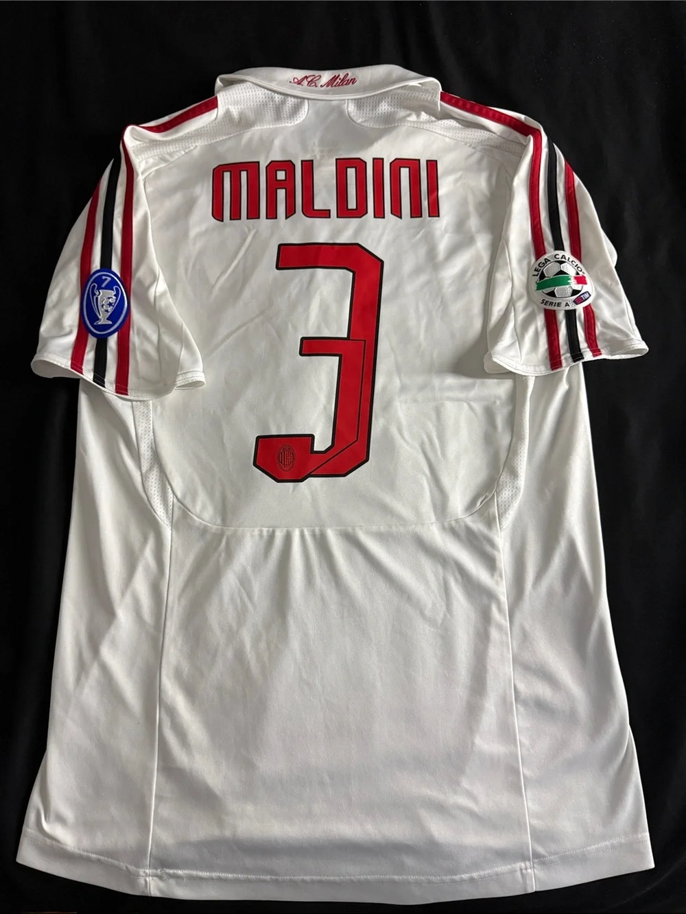 VINTAGE AC Milan #3 Paolo Maldini 2007-08 Adidas Serie A Away Jersey